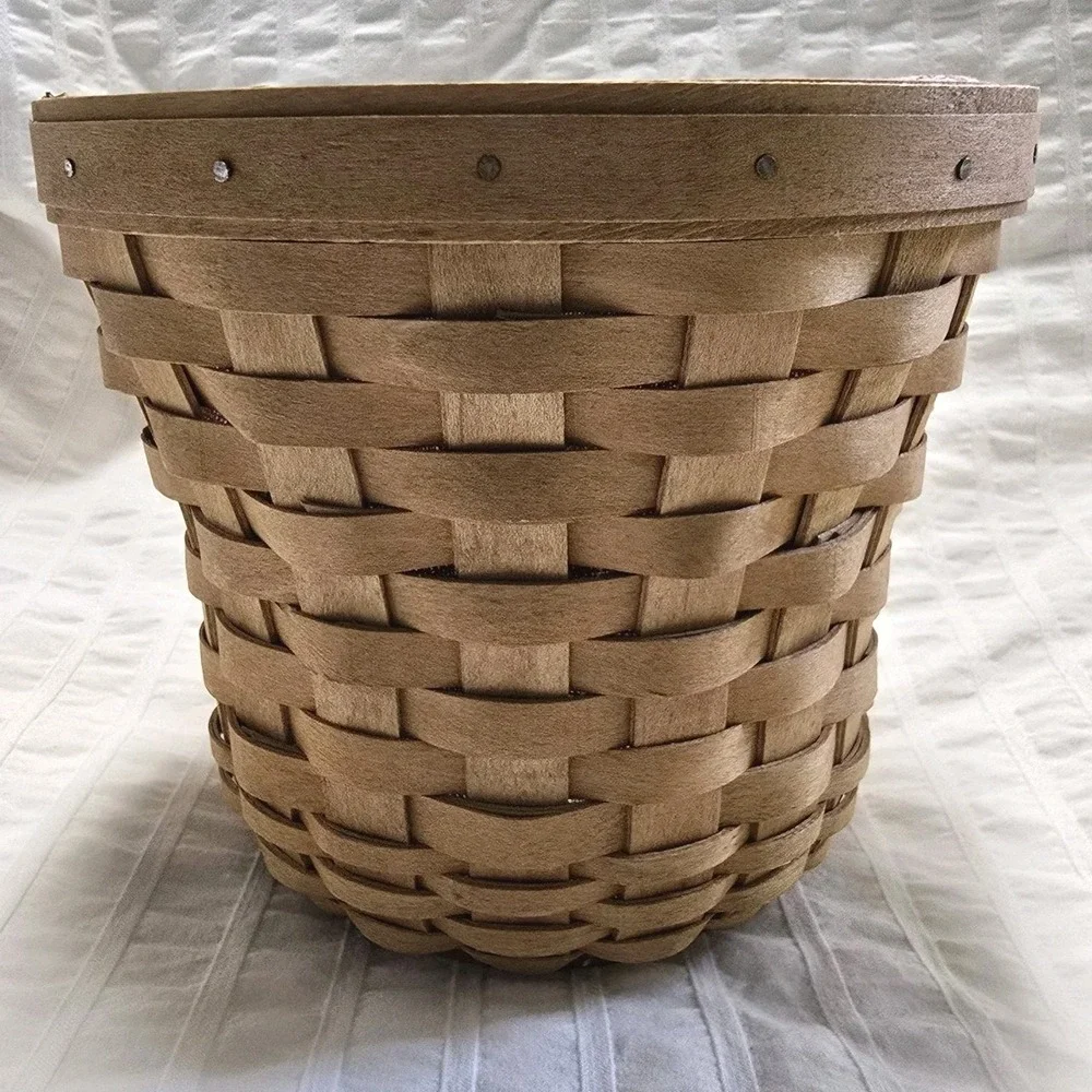 Longaberger Bouquet Basket 2003 OPP ORCHARD‎ PARK PLAID Liner Protector